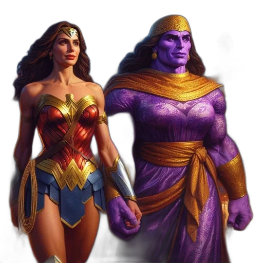 comic book art, concept art, fantasy art, two transparent PNG cut-out