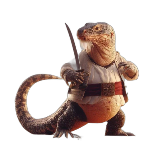 dragon, animal, creature, staff transparent PNG cut-out