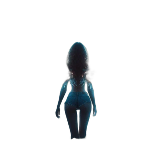 dress, creature, robot, hair transparent PNG cut-out