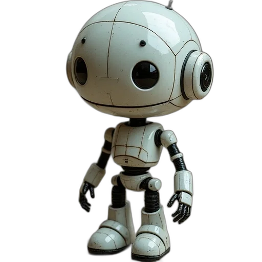 robot, 3d render, concept art, pixel art transparent PNG cut-out
