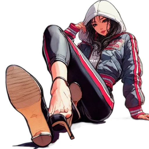 jacket, weapon, shoes, sword transparent PNG cut-out