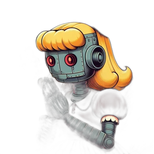 robot, staff, weapon, face transparent PNG cut-out