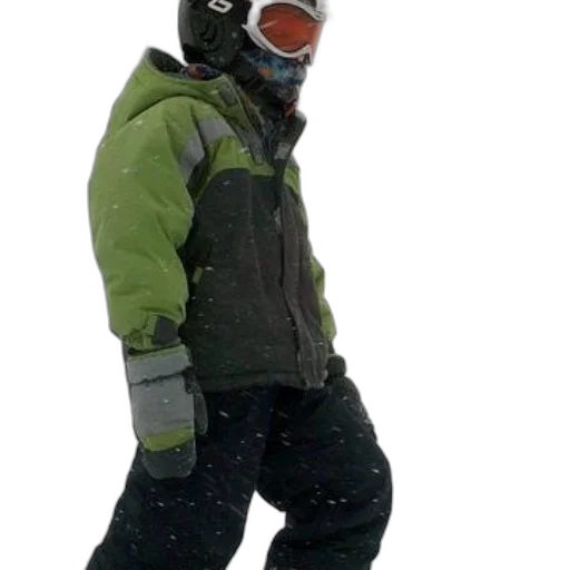 jacket, mask, staff, person transparent PNG cut-out