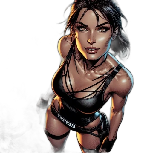 comic book art, concept art, cyberpunk, fantasy art transparent PNG cut-out
