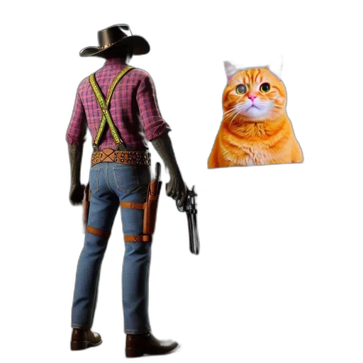 animal, hat, weapon, jacket transparent PNG cut-out