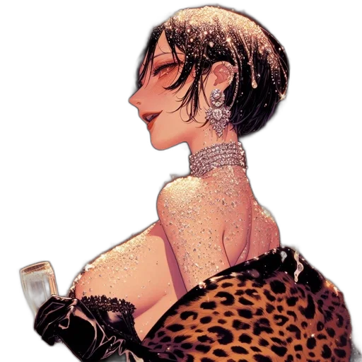 jewelry, dress, cyberpunk, concept art transparent PNG cut-out