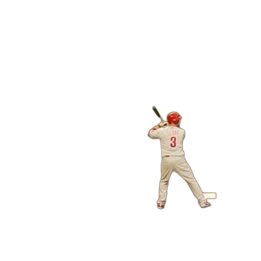 pixel art, 3d render, baseball, player transparent PNG cut-out