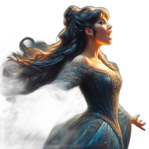 dress, dragon, crown, fantasy art transparent PNG cut-out