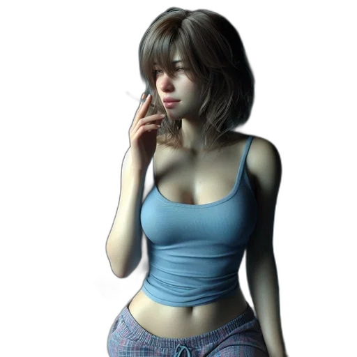 face, dress, photorealistic, concept art transparent PNG cut-out