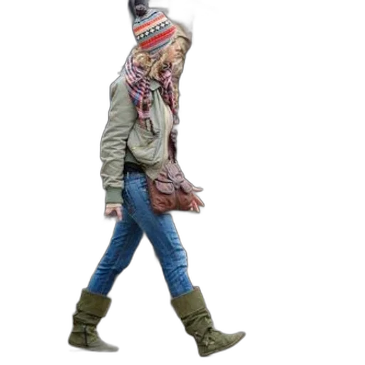 jacket, hat, mask, staff transparent PNG cut-out