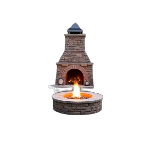 3d render, fire, diy, backyard transparent PNG cut-out