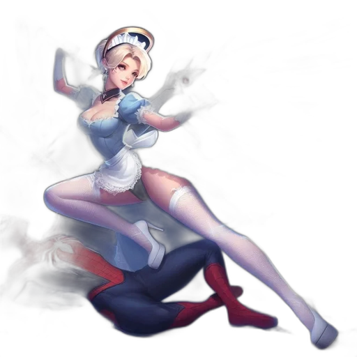 staff, dress, weapon, robot transparent PNG cut-out
