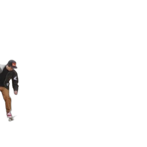 jacket, shoes, creature, staff transparent PNG cut-out