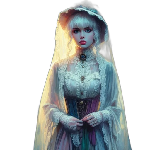 dress, face, jewelry, crown transparent PNG cut-out
