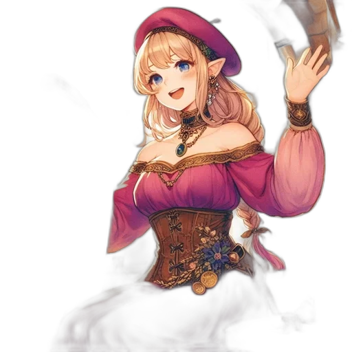 staff, dragon, dress, hat transparent PNG cut-out