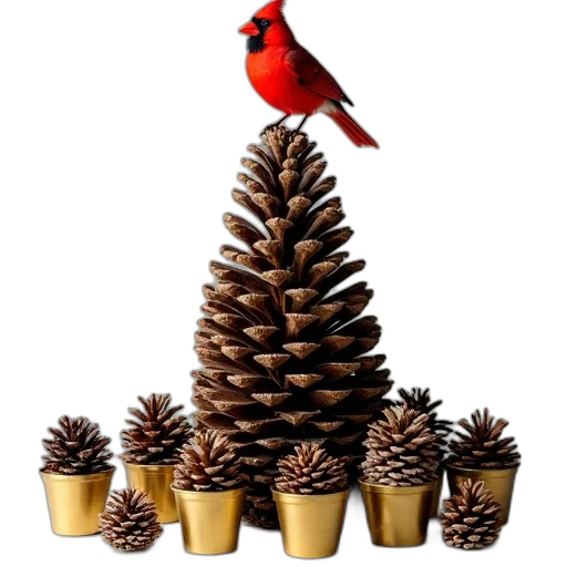 tree, 3d render, photorealistic, red transparent PNG cut-out