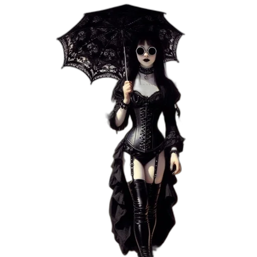umbrella, dress, staff, mask transparent PNG cut-out