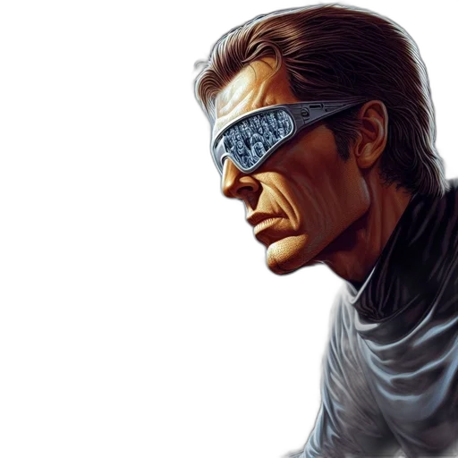 mask, comic book art, cyberpunk, concept art transparent PNG cut-out