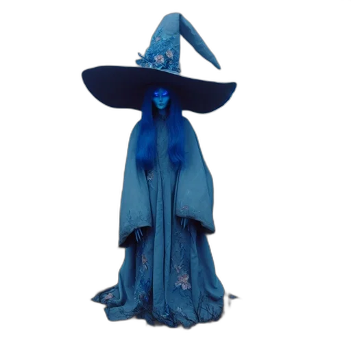 dress, hat, staff, mask transparent PNG cut-out