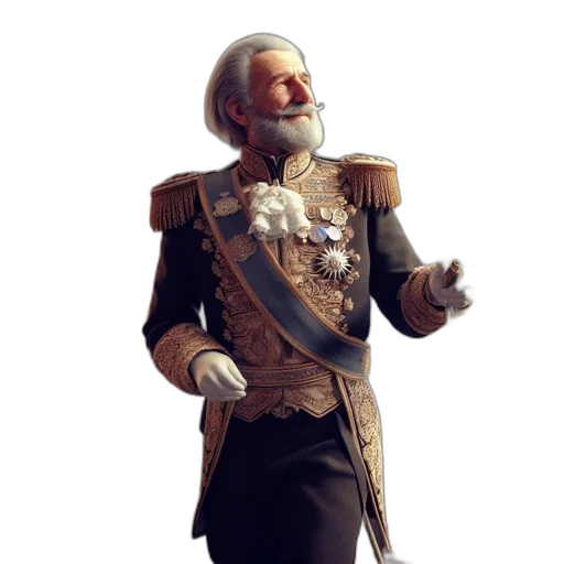 staff, crown, jacket, face transparent PNG cut-out