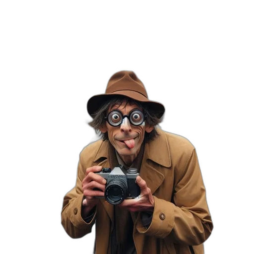 mask, hat, jacket, staff transparent PNG cut-out