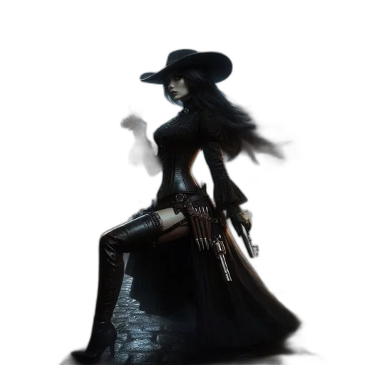 hat, staff, weapon, dress transparent PNG cut-out