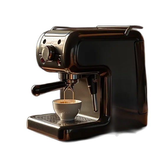 3d render, photorealistic, delonge, coffee transparent PNG cut-out