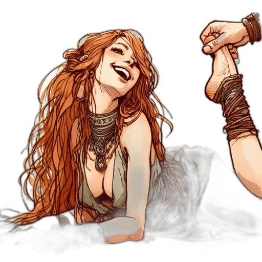 fantasy art, concept art, comic book art, watercolor transparent PNG cut-out