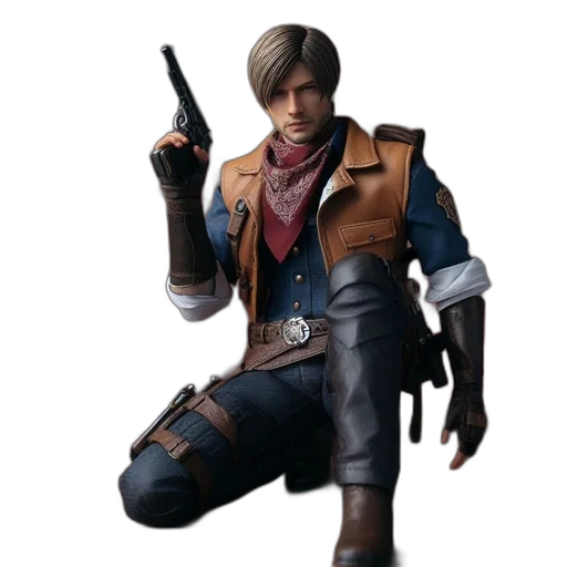 jacket, weapon, concept art, 3d render transparent PNG cut-out