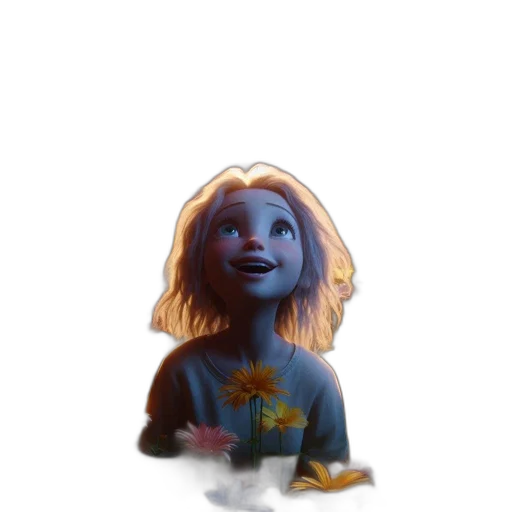 flower, creature, face, crown transparent PNG cut-out