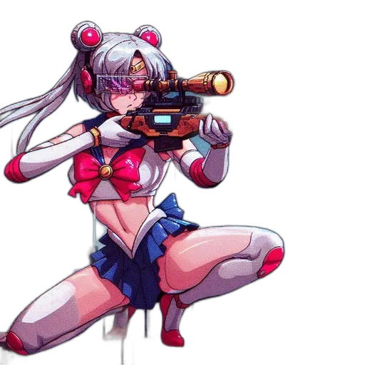 weapon, concept art, anime, pixel art transparent PNG cut-out