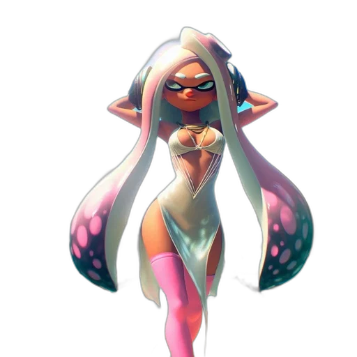 dress, staff, weapon, creature transparent PNG cut-out