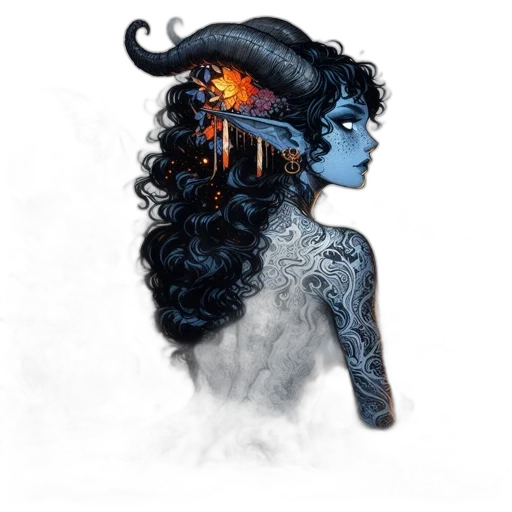 mask, hair, creature, face transparent PNG cut-out