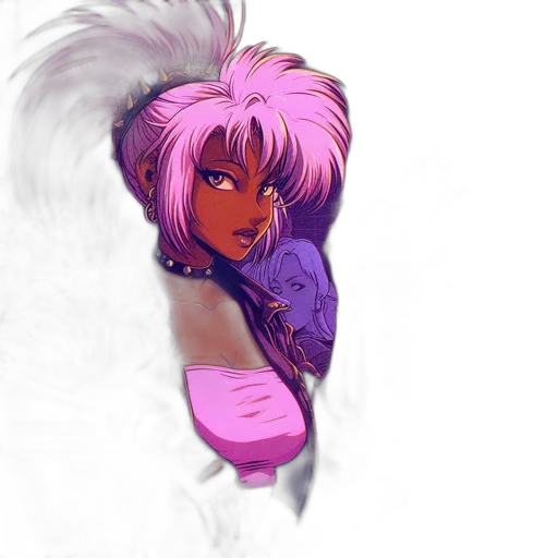 hair, creature, jacket, fantasy art transparent PNG cut-out