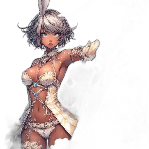 dress, staff, weapon, robot transparent PNG cut-out