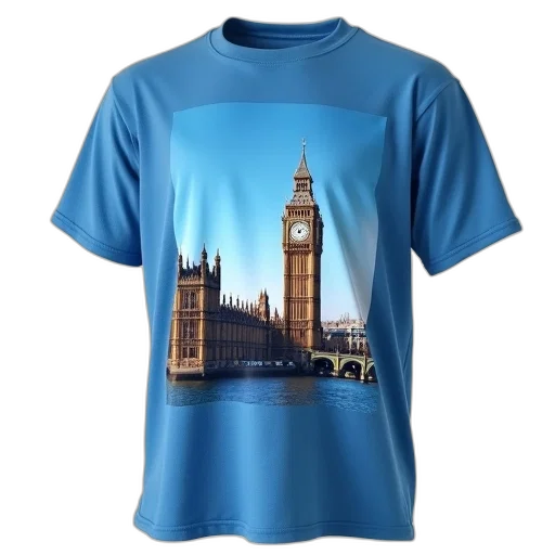3d render, photorealistic, blue, t-shirt transparent PNG cut-out