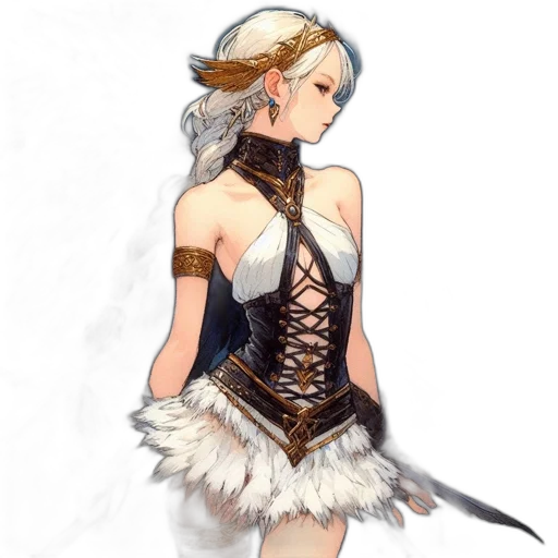 dress, staff, sword, weapon transparent PNG cut-out
