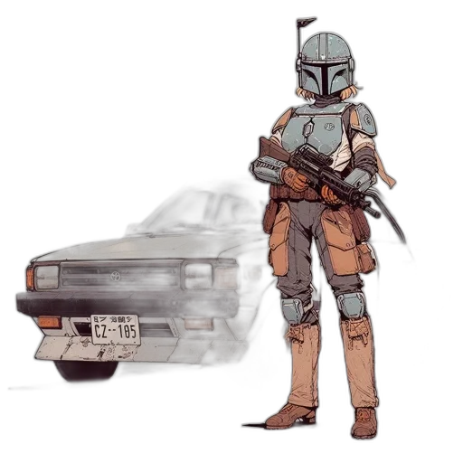 robot, weapon, car, concept art transparent PNG cut-out