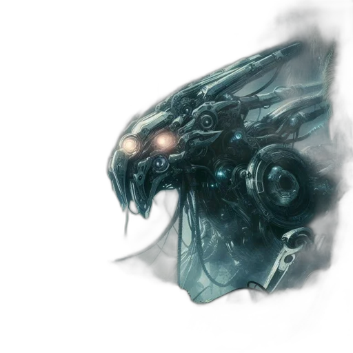 dragon, robot, mask, creature transparent PNG cut-out