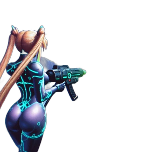 weapon, robot, concept art, cyberpunk transparent PNG cut-out