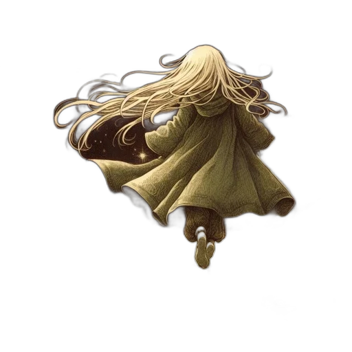 hair, staff, sword, weapon transparent PNG cut-out