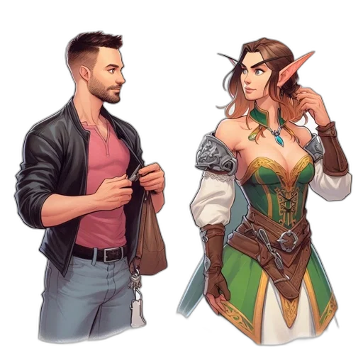 concept art, fantasy art, pixel art, comic book art transparent PNG cut-out