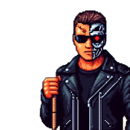 jacket, robot, mask, weapon transparent PNG cut-out
