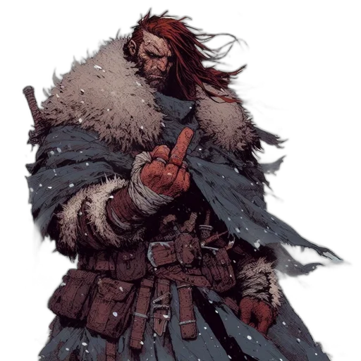jacket, weapon, concept art, fantasy art transparent PNG cut-out