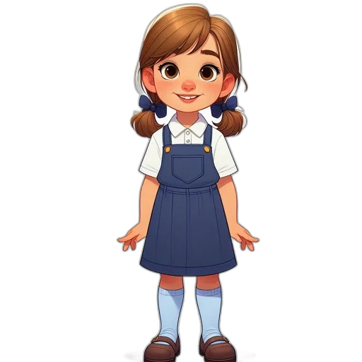 dress, staff, face, cartoon transparent PNG cut-out