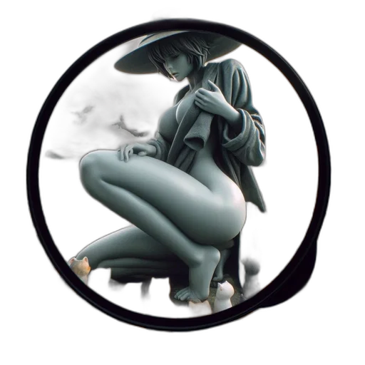 hat, staff, robot, concept art transparent PNG cut-out