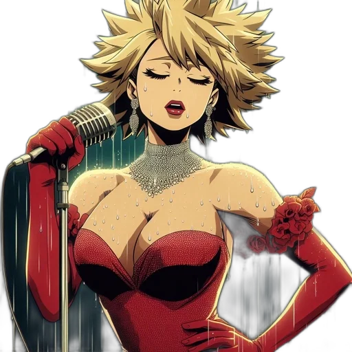 dress, crown, comic book art, anime transparent PNG cut-out