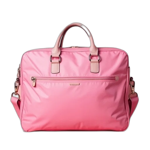 pink, nylon, briefcase transparent PNG cut-out