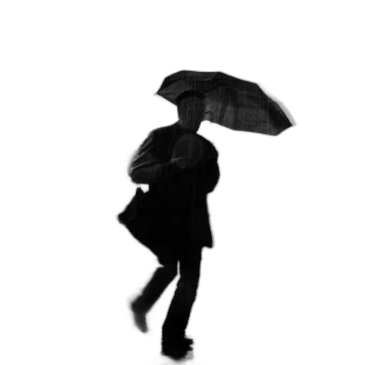 umbrella, hat, jacket, staff transparent PNG cut-out