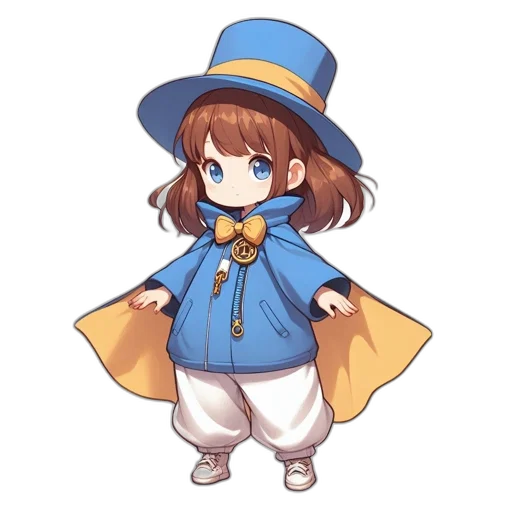 staff, hat, jacket, robot transparent PNG cut-out